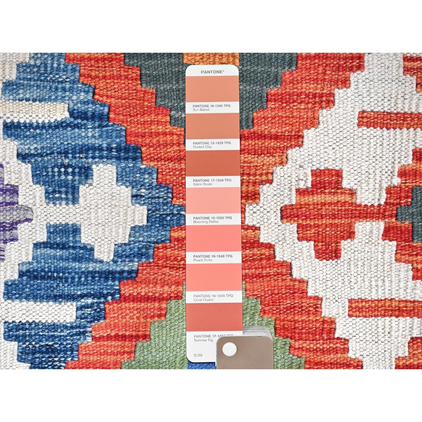 10'5"X15'10" Colorful Hand Woven Afghan Kilim Organic Wool Oversized Rug