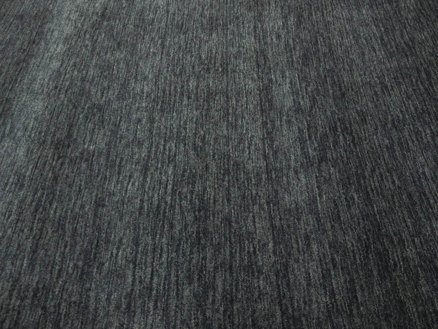 Solid Charcoal Hand-Loomed 9X12 Gabbeh Wool Rug