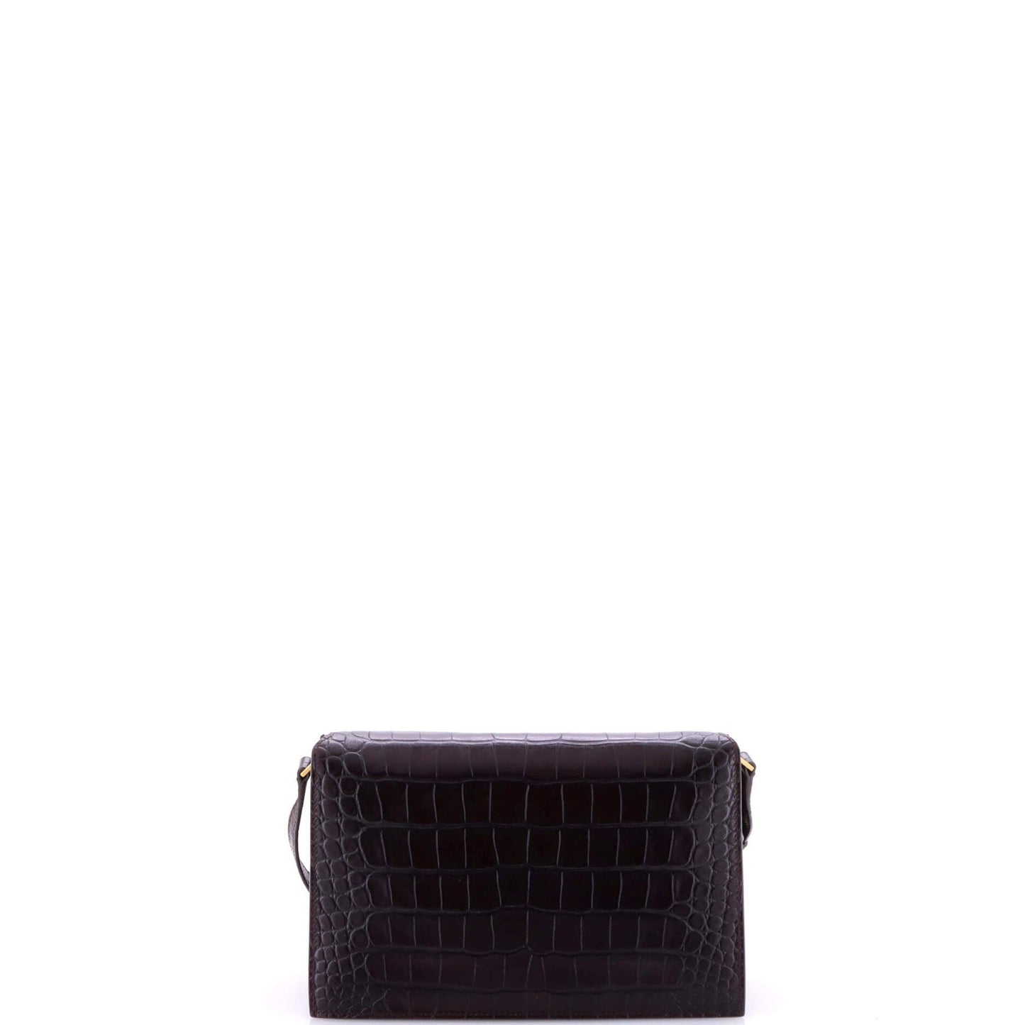 Saint Laurent Catherine Crossbody Bag Crocodile Embossed Leather