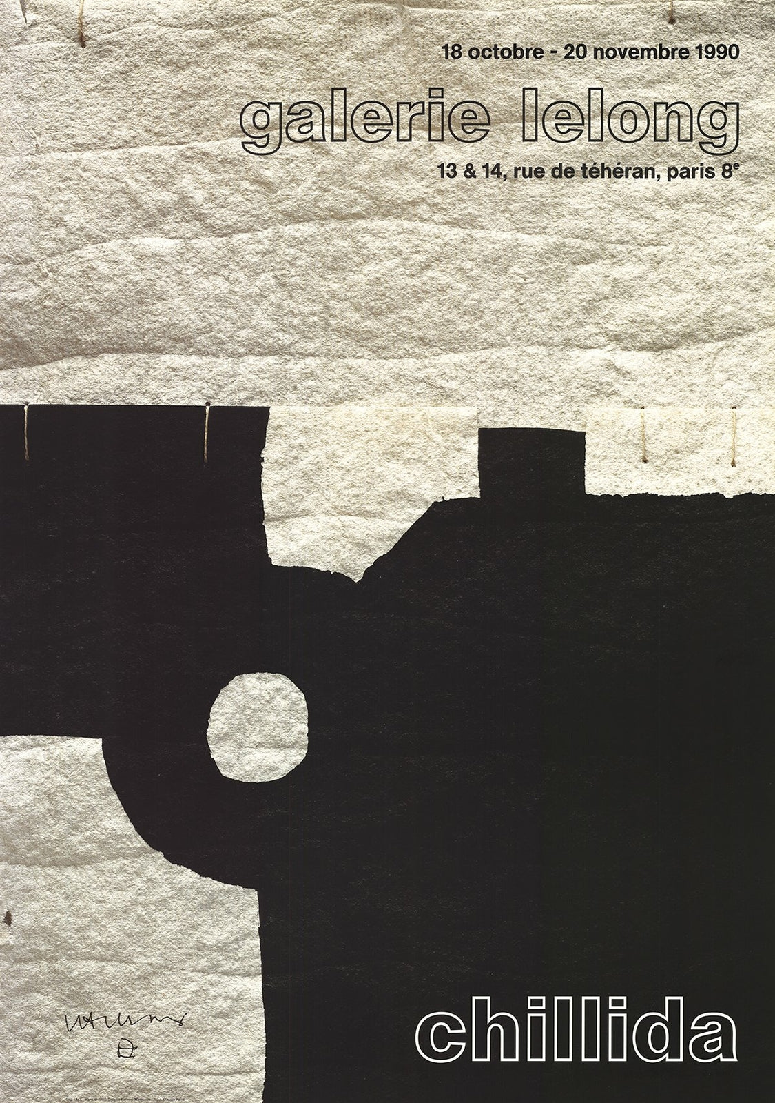 Eduardo Chillida Galerie Lelong " Poster Abstract Black & White P