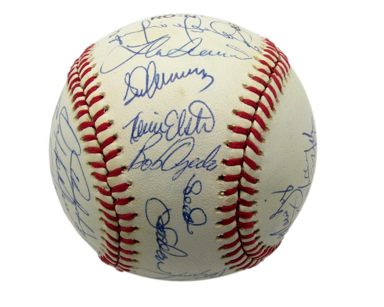 1990 Mets Team Autographed By 32 Harrelson