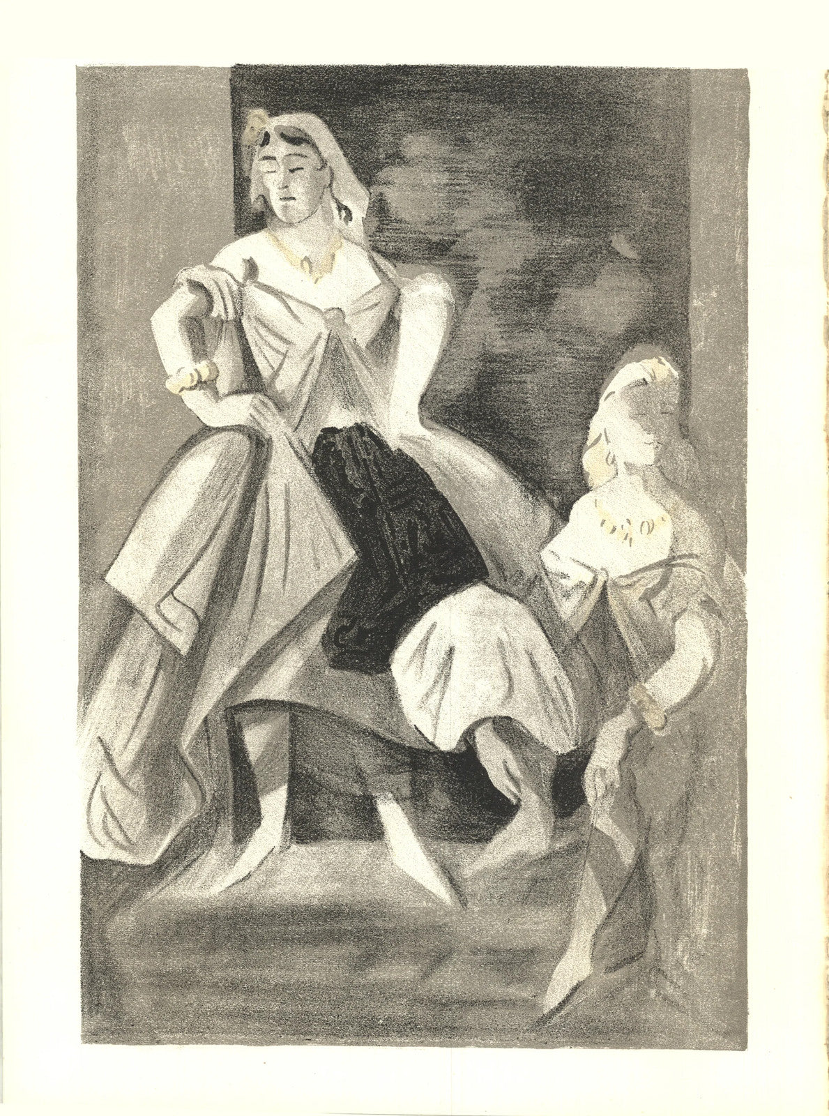 Lena Leclercq Les Femmes Dans L'Atelier Iv " Lithograph Vintage