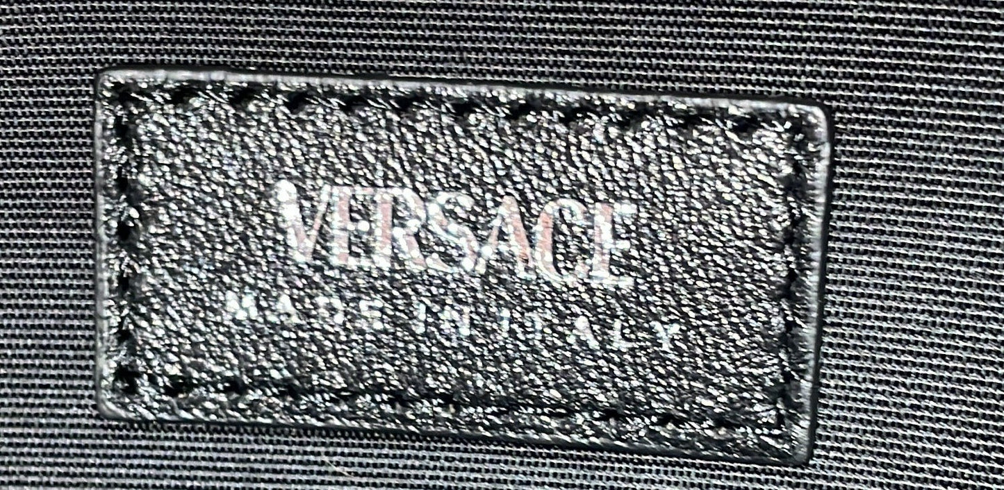 Versace La Medusa Chain Clutch Quilted Velvet