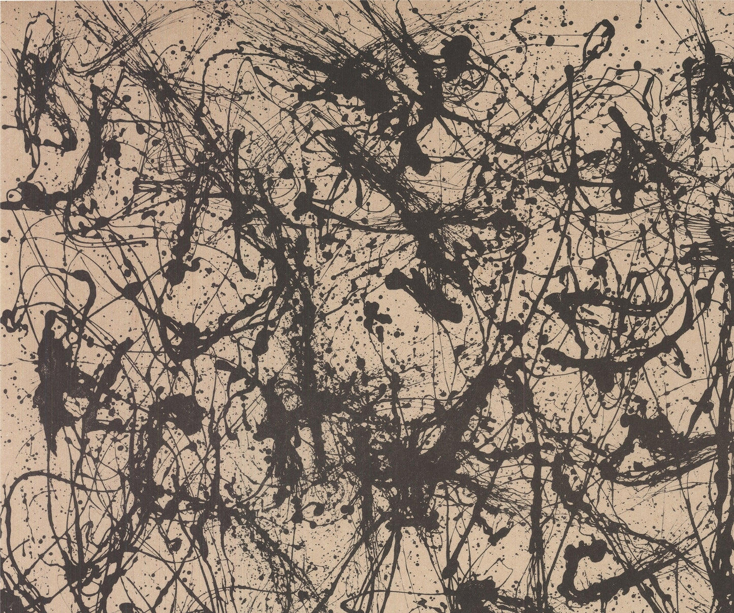 Jackson Pollock Number 32 " Offset Lithograph Abstract