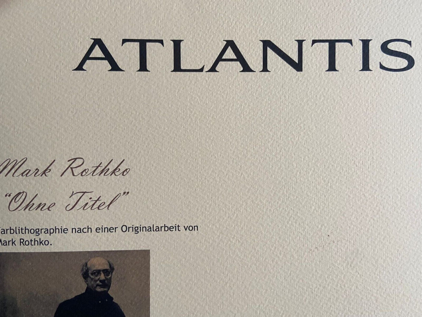 Mark Rothko Lithograph Coa Signature Stamp