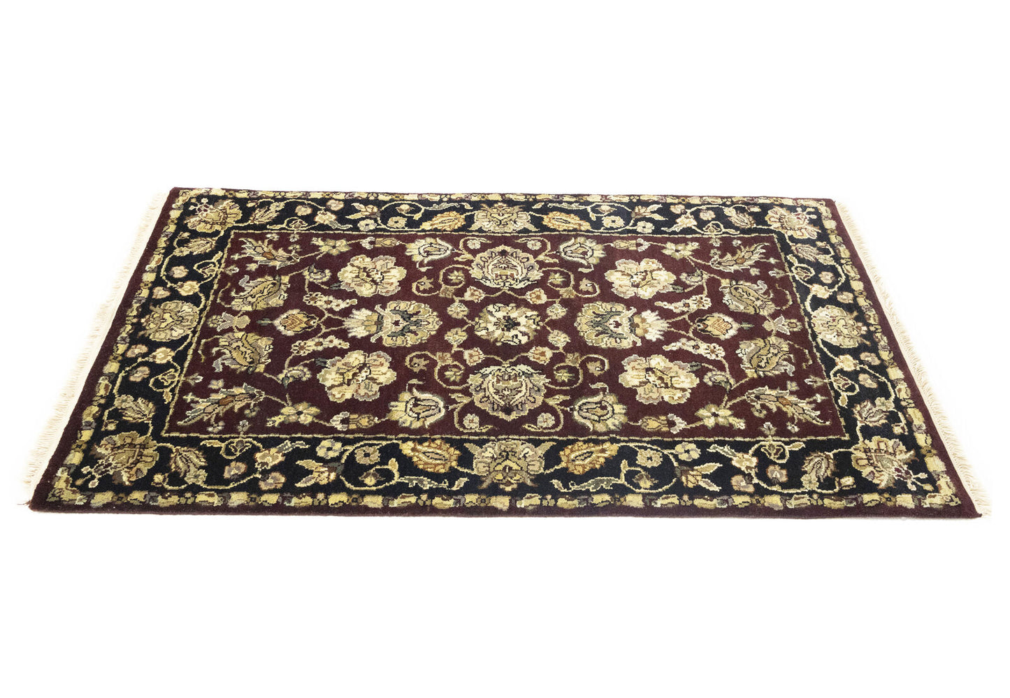 Handmade Agra Jaipur Rug Floral Thick Pile
