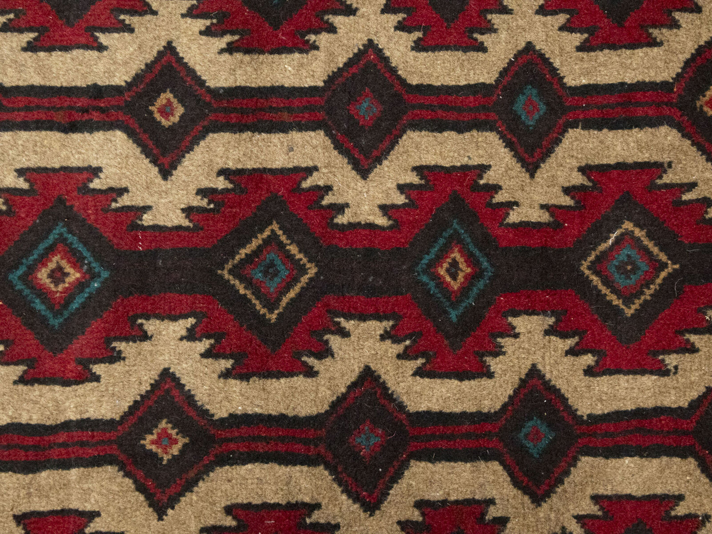 Vintage Hand-Knotted Oriental Rug 4X6 Ft Tribal