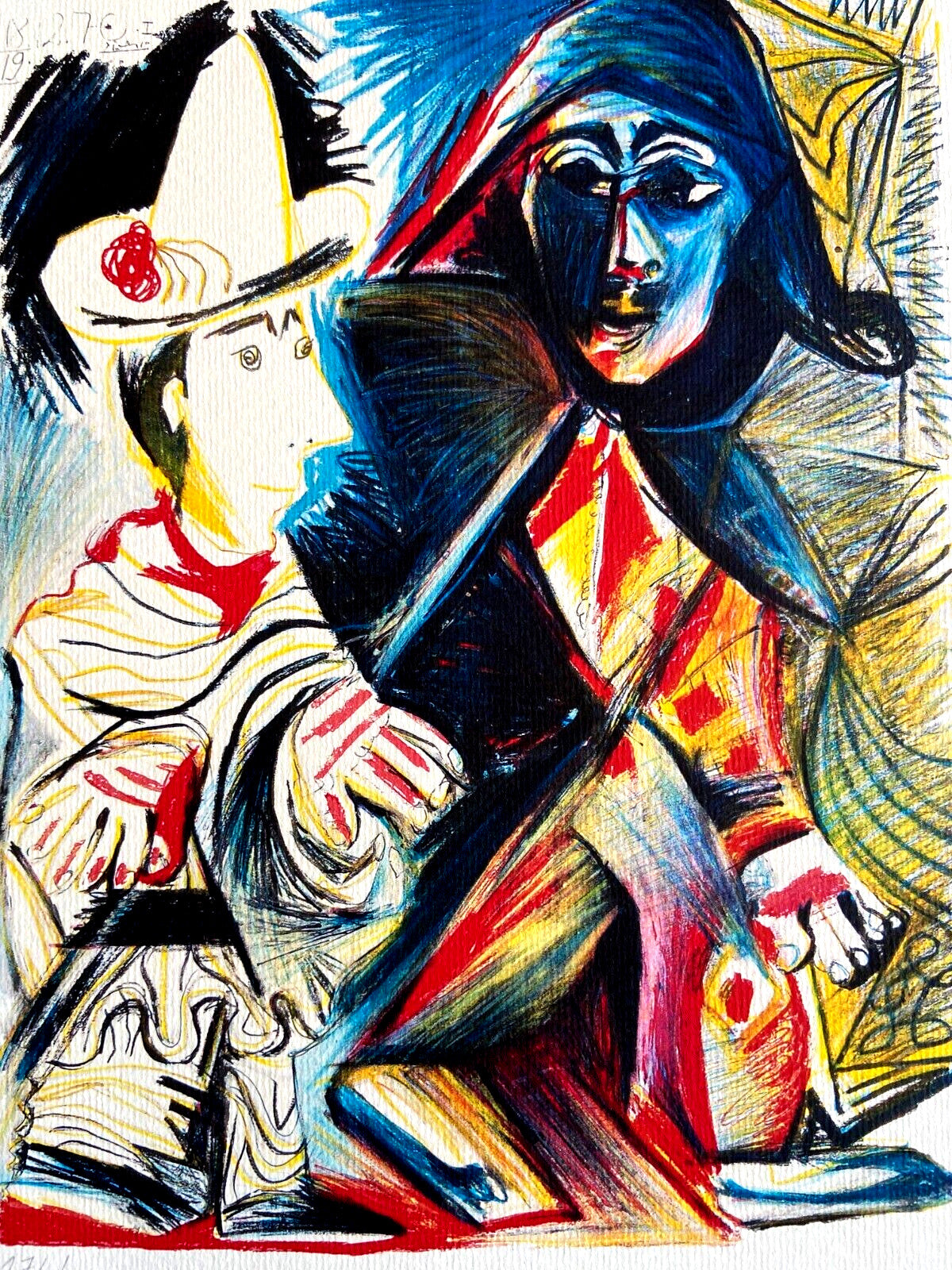 Pablo Picasso Lithograph Coa Signed Op Numbered By Hand Stamped 180