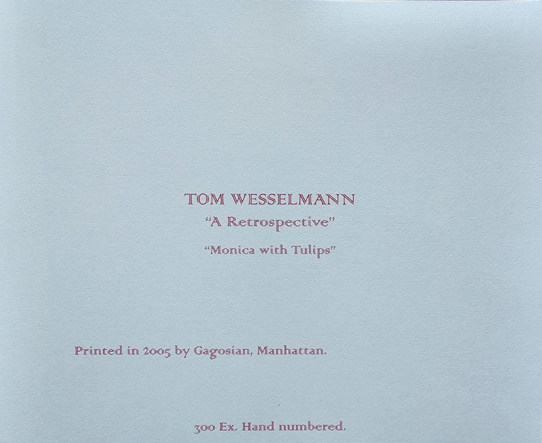 Ex - Tom Wesselmann Lithograph COA Signed op Numbered Limited 300