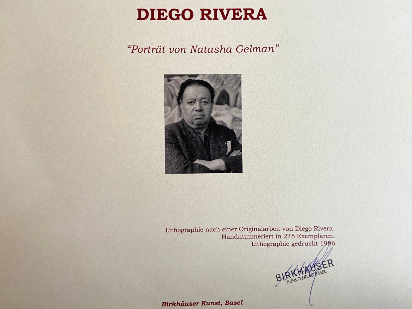 Diego Rivera Lithograph Coa Hand Numbered Signed