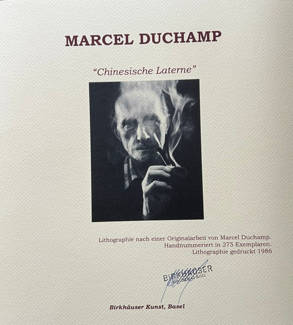 Marcel Duchamp Lithograph Coa Signed In Pen