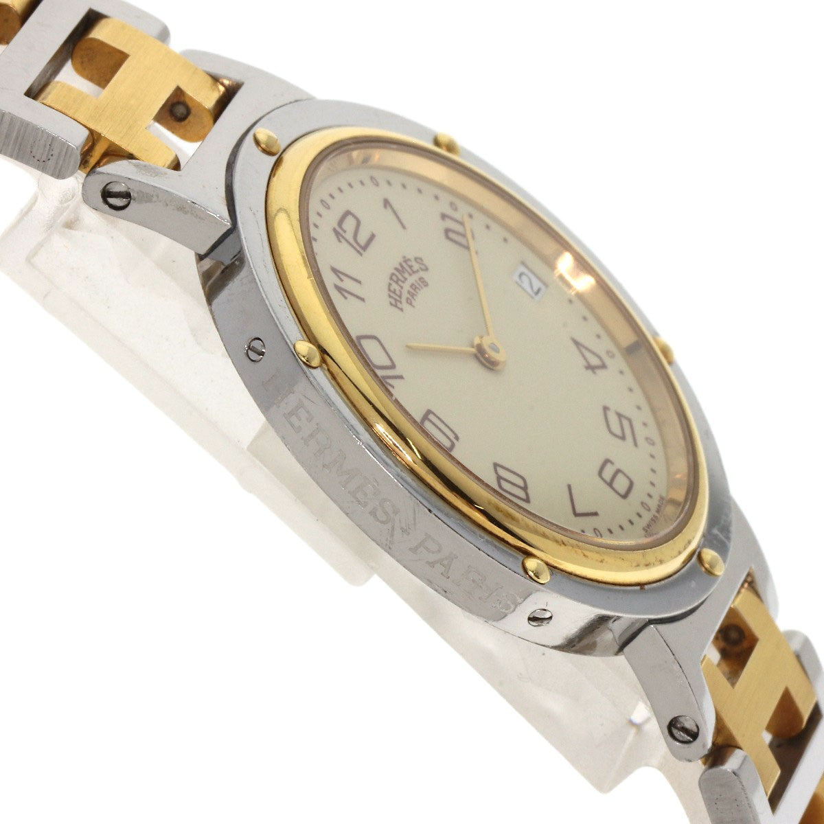 Hermes Clipper Old Belt Watches Stainless Steel/Ssxgp Mens