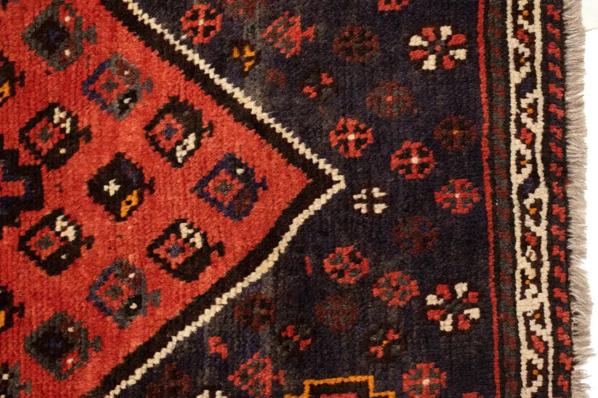 Rare Vintage Handmade Wool Oriental Rug Tribal