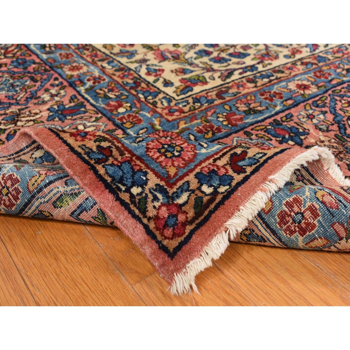 8'9"X11'5" Yellow Antique Zoroastrian Karman 100% Wool Hand Knotted Rug