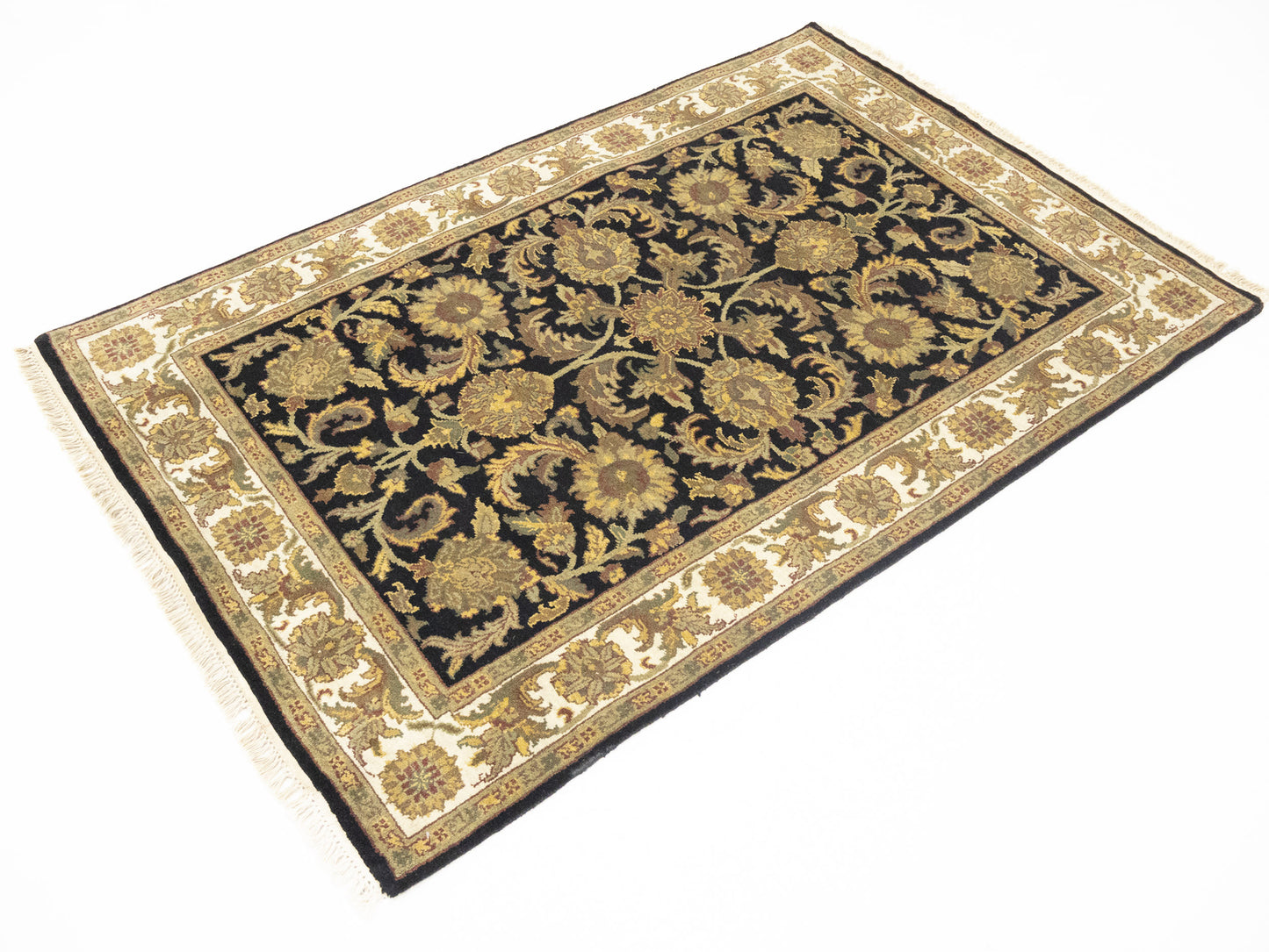 4X6 Ft Handmade Agra Jaipur Oriental Rug Floral