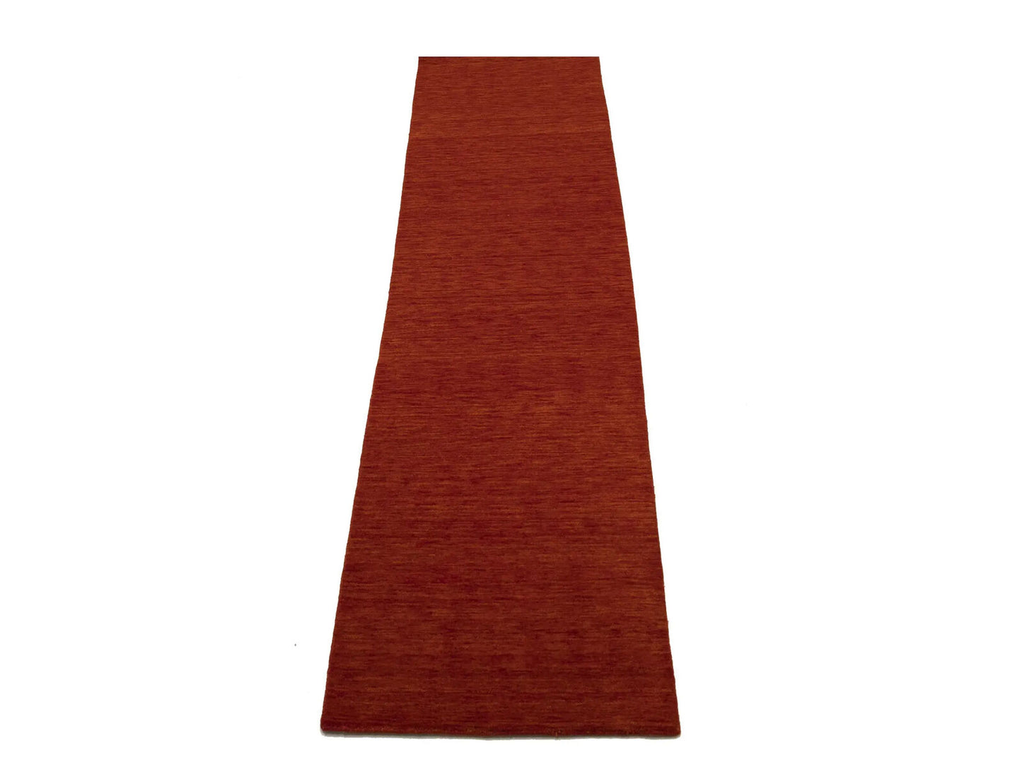 Orange Red Solid Design Hand-Loomed 3X10 Gabbeh