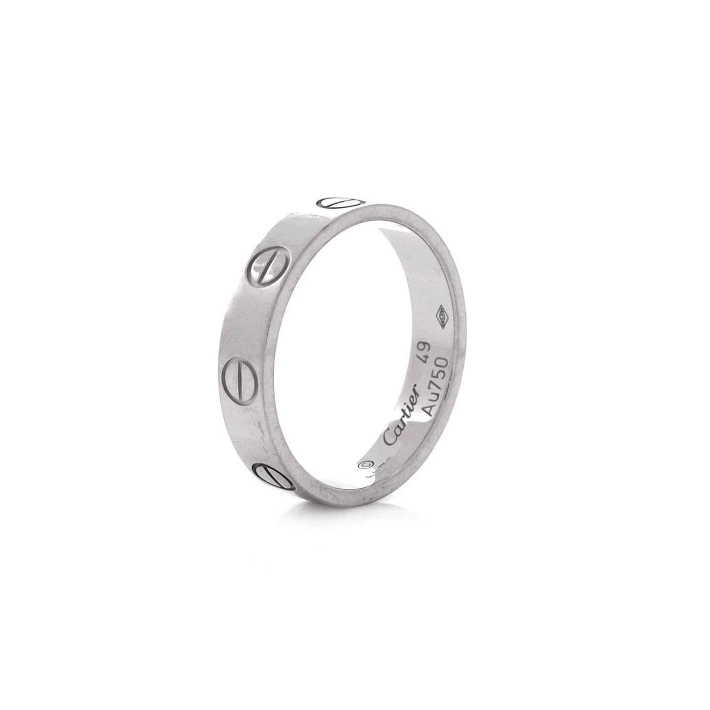Cartier Love Wedding Band Ring 18K White Gold