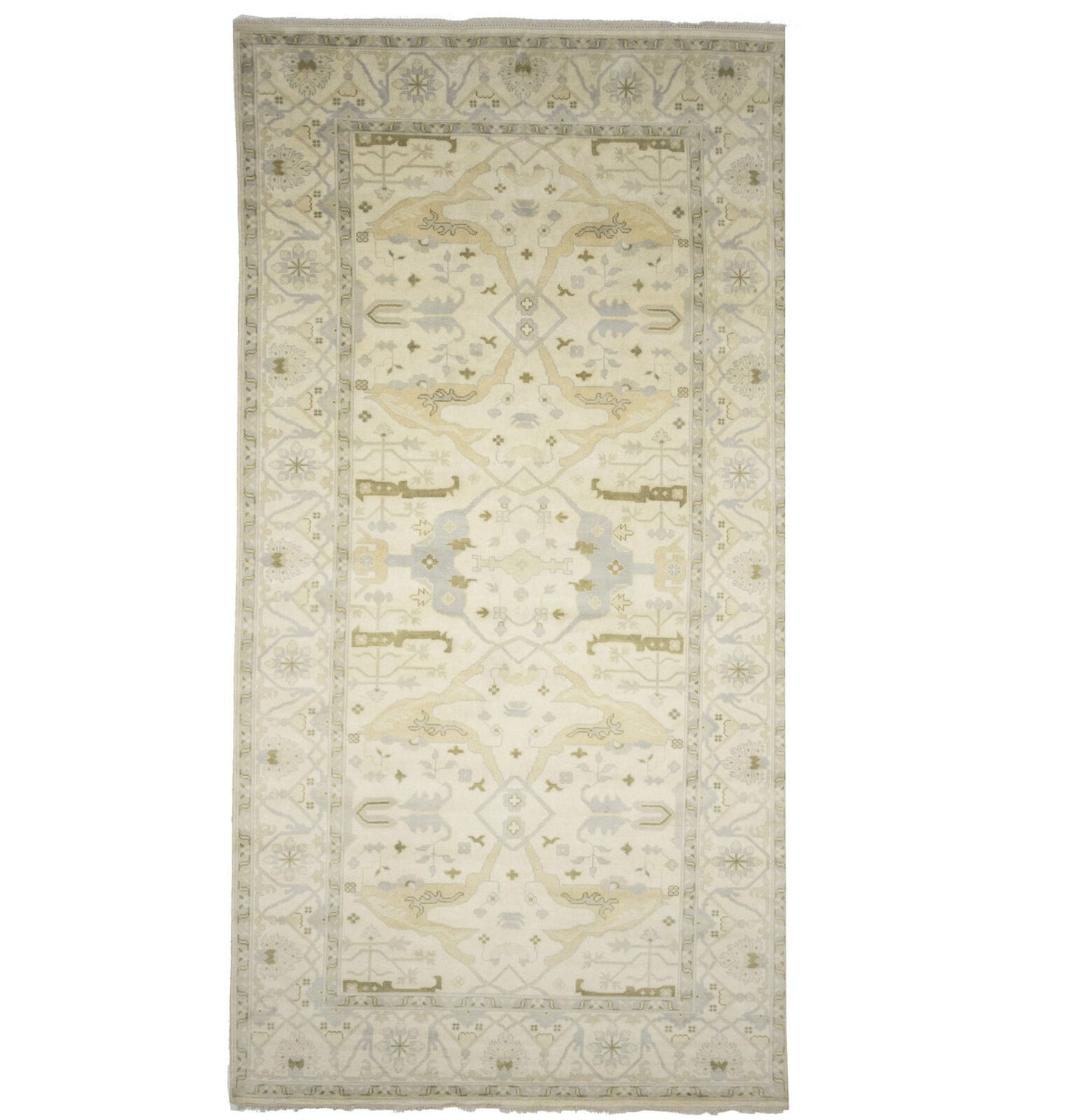 Handmade Extra Large Oushak Oriental Rug Muted