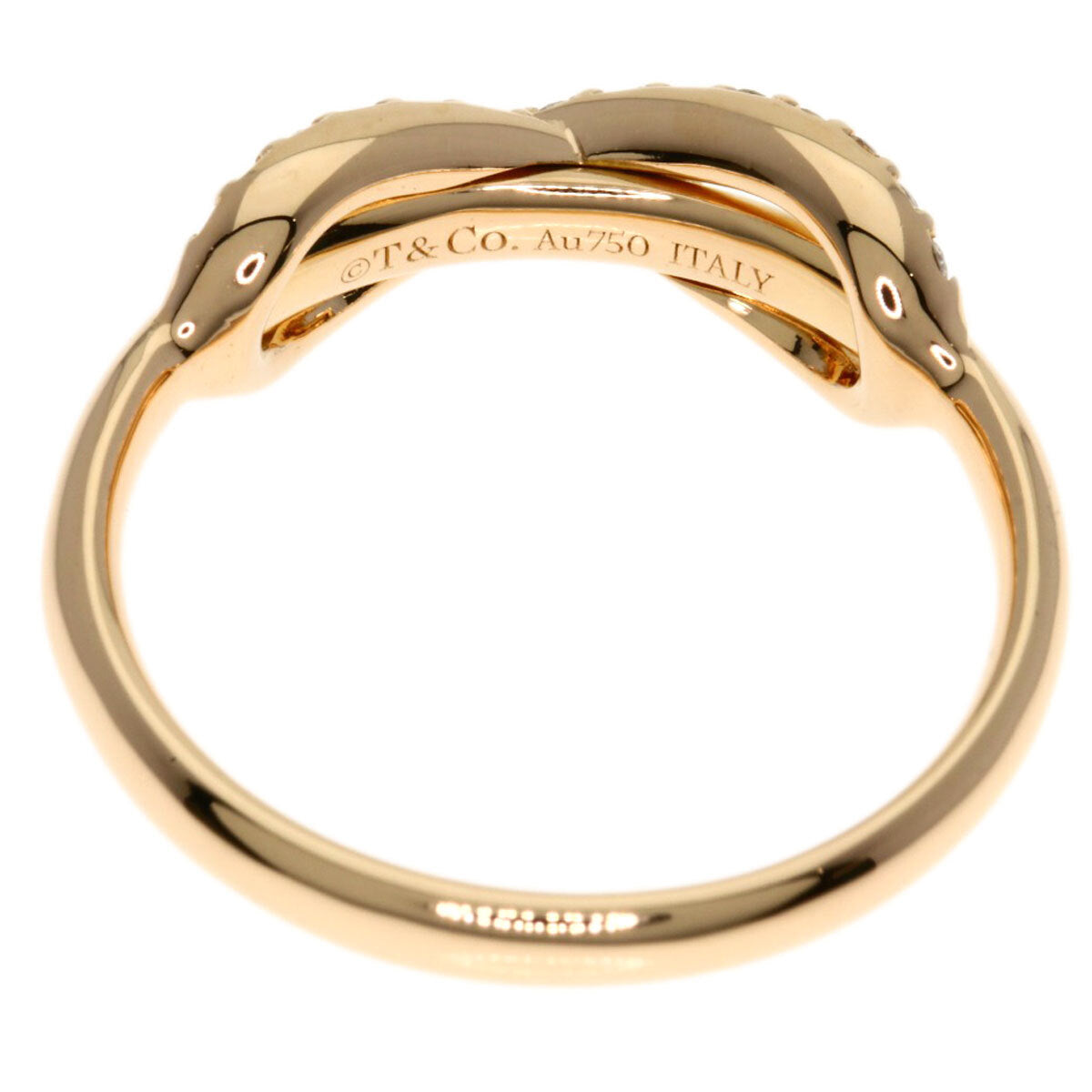 Tiffany&Co. Ring Infinity Diamond K18 Pink Gold
