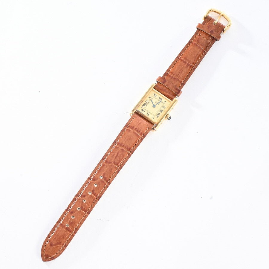 Cartier Mast Tank Sm W1003154 Ivory Ladies Used Watch #6109