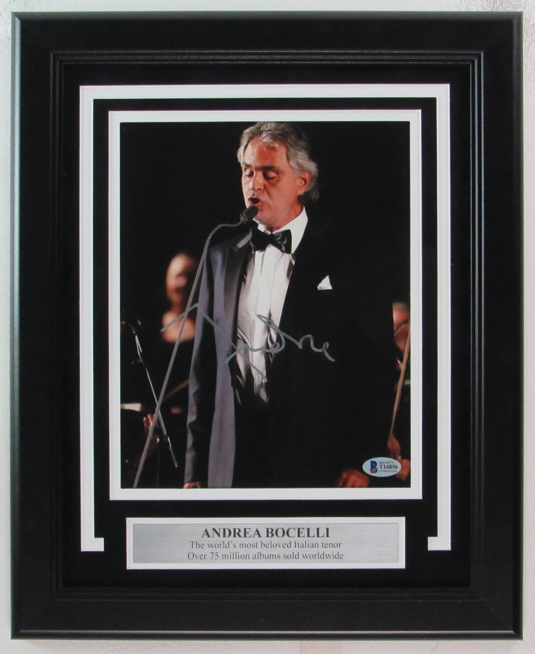 Andrea Bocelli Signed/Autographed Framed 8X10