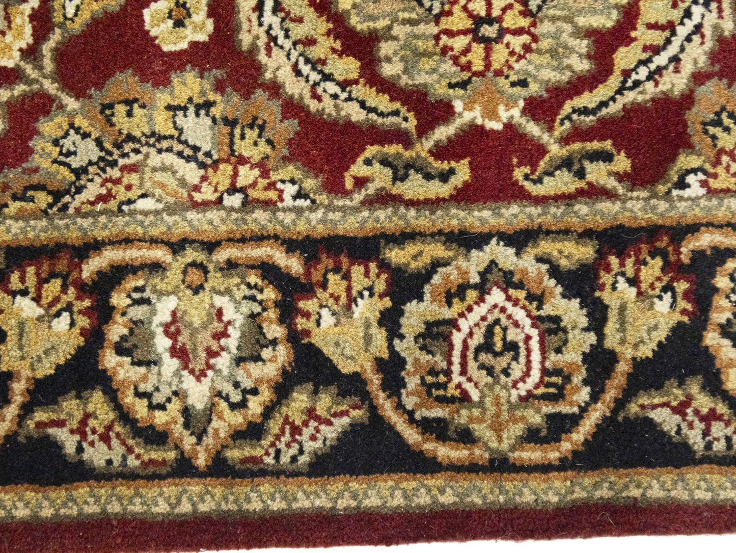 Handmade Agra Jaipur Wool Rug Rare Thick Pile
