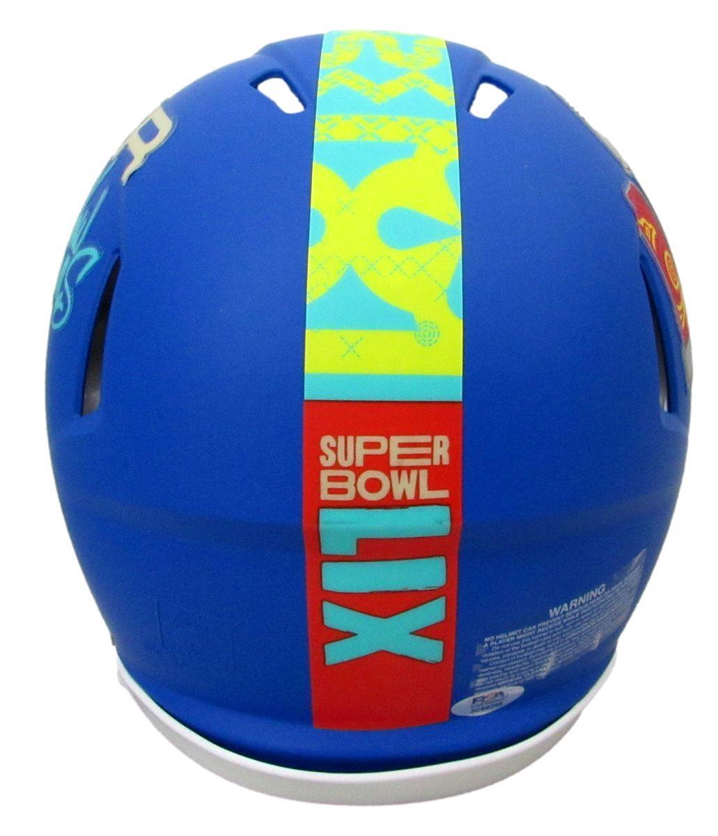 Saquon Barkley Signed Blue Sb Lix Full Size