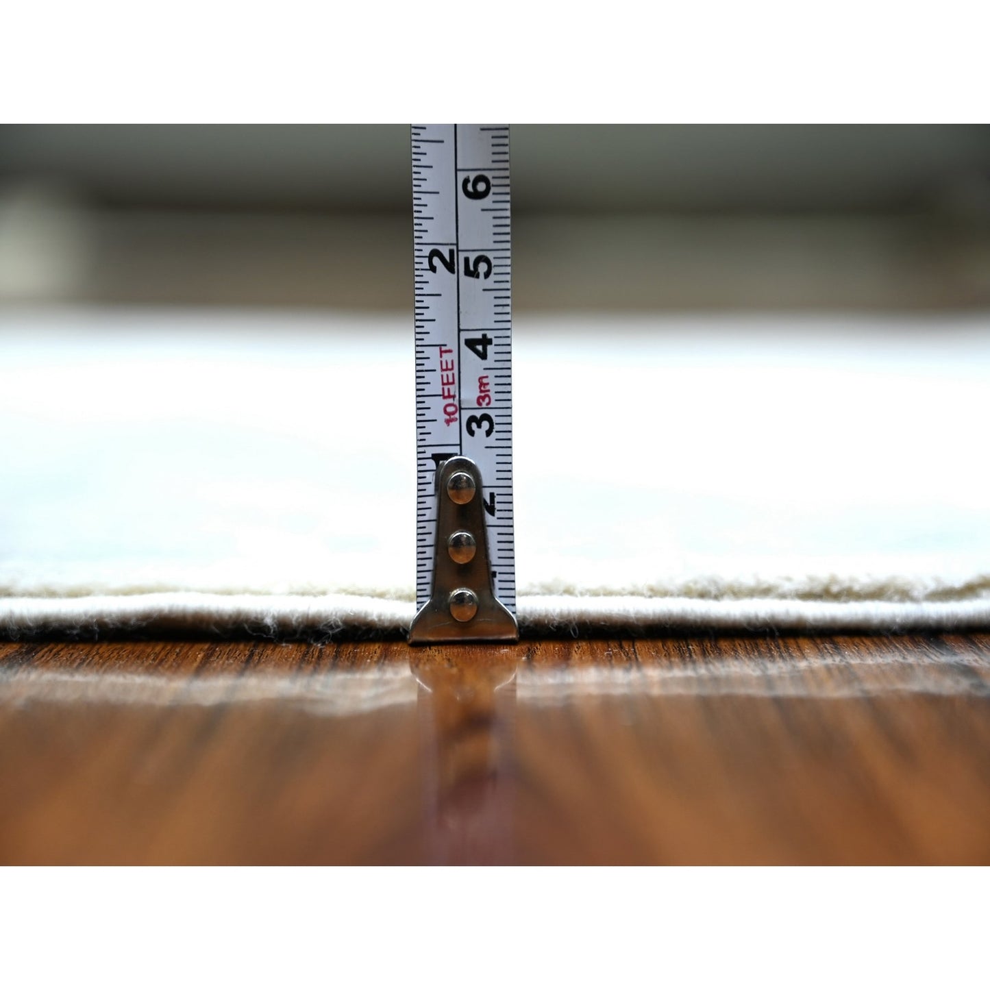 2'7"X10' Daisy White Wool Hand Knotted Washed Out Runner Oriental Rug