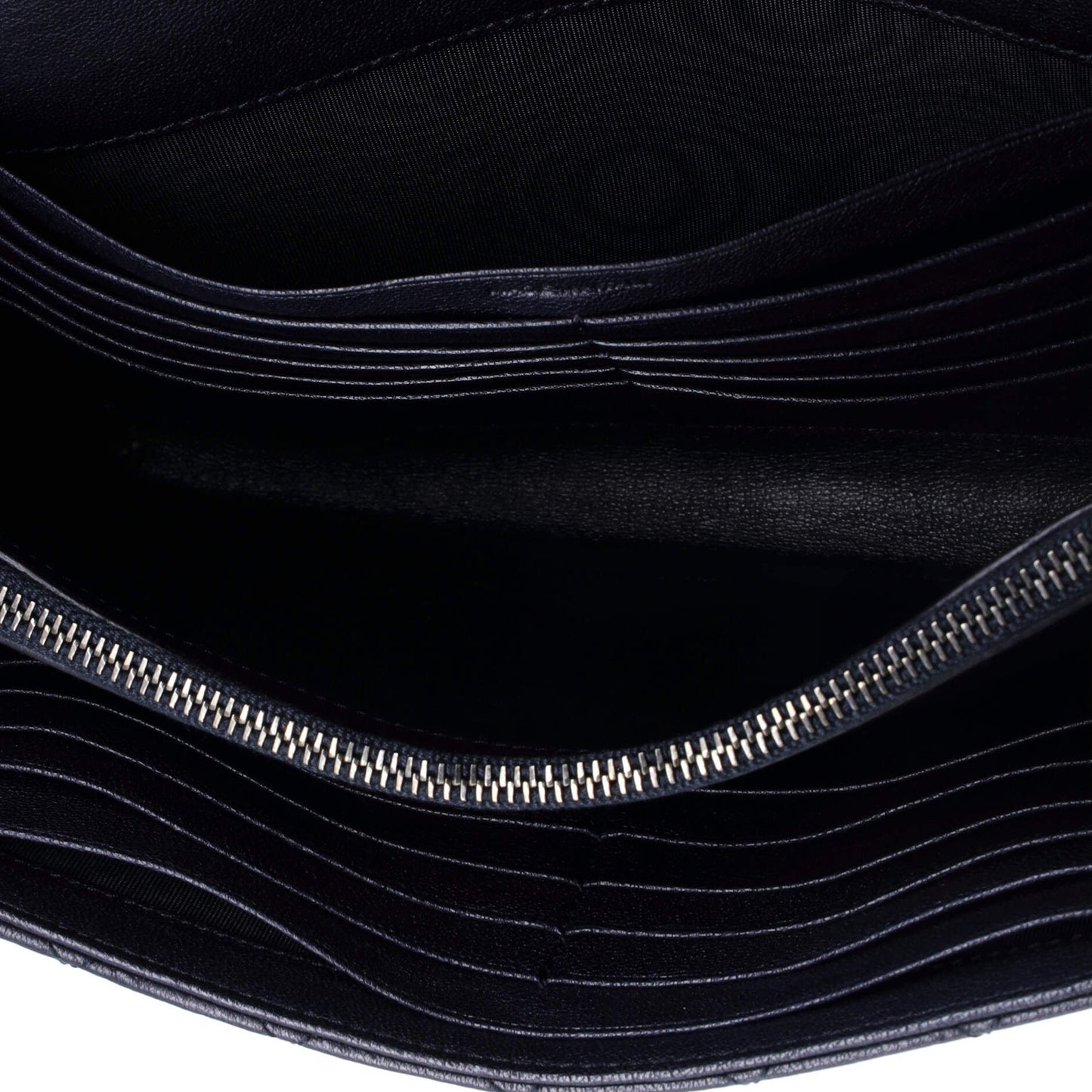 Saint Laurent Classic Monogram Chain Wallet Mixed Matelasse Leather Medium