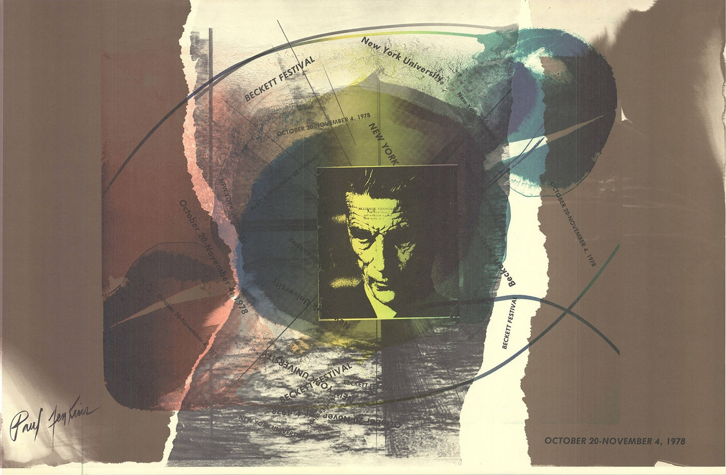 Paul Jenkins Beckett Festival " Offset Lithograph Pop Art Multicolo