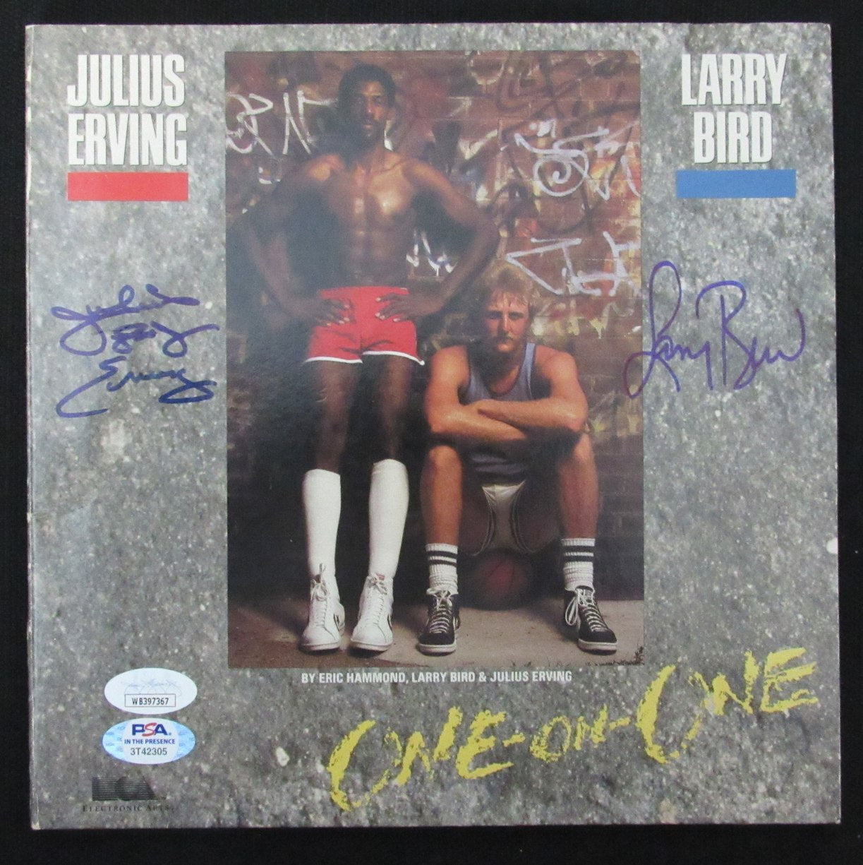 Julius Erving Larry Bird Dual Signed One-On-One