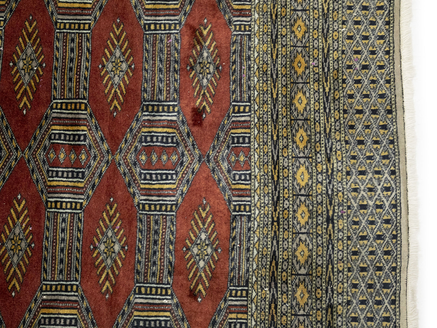 Hand-Knotted Oriental Rug Muted Colors Floral