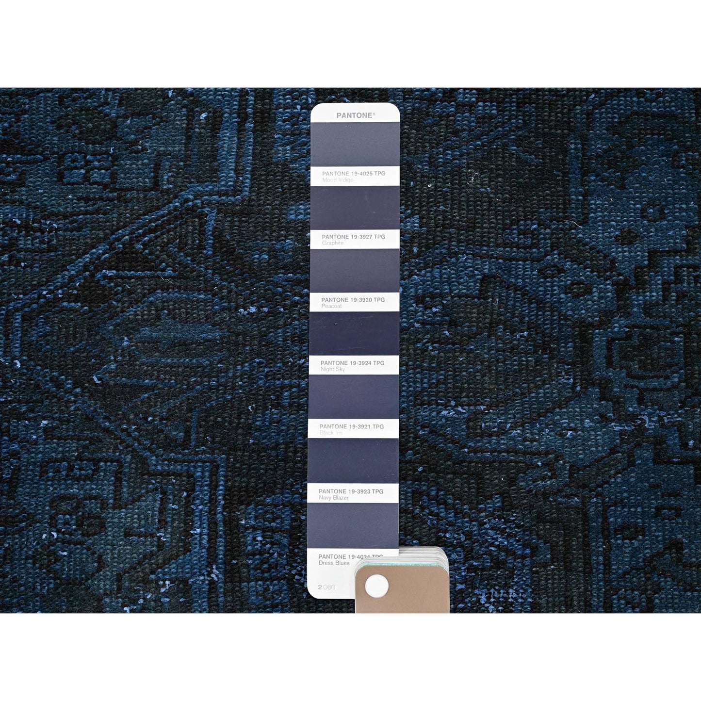 2'3"X11' Navy Overdyed Vintage Zoroastrian Hand Knotted Wool Runner Rug
