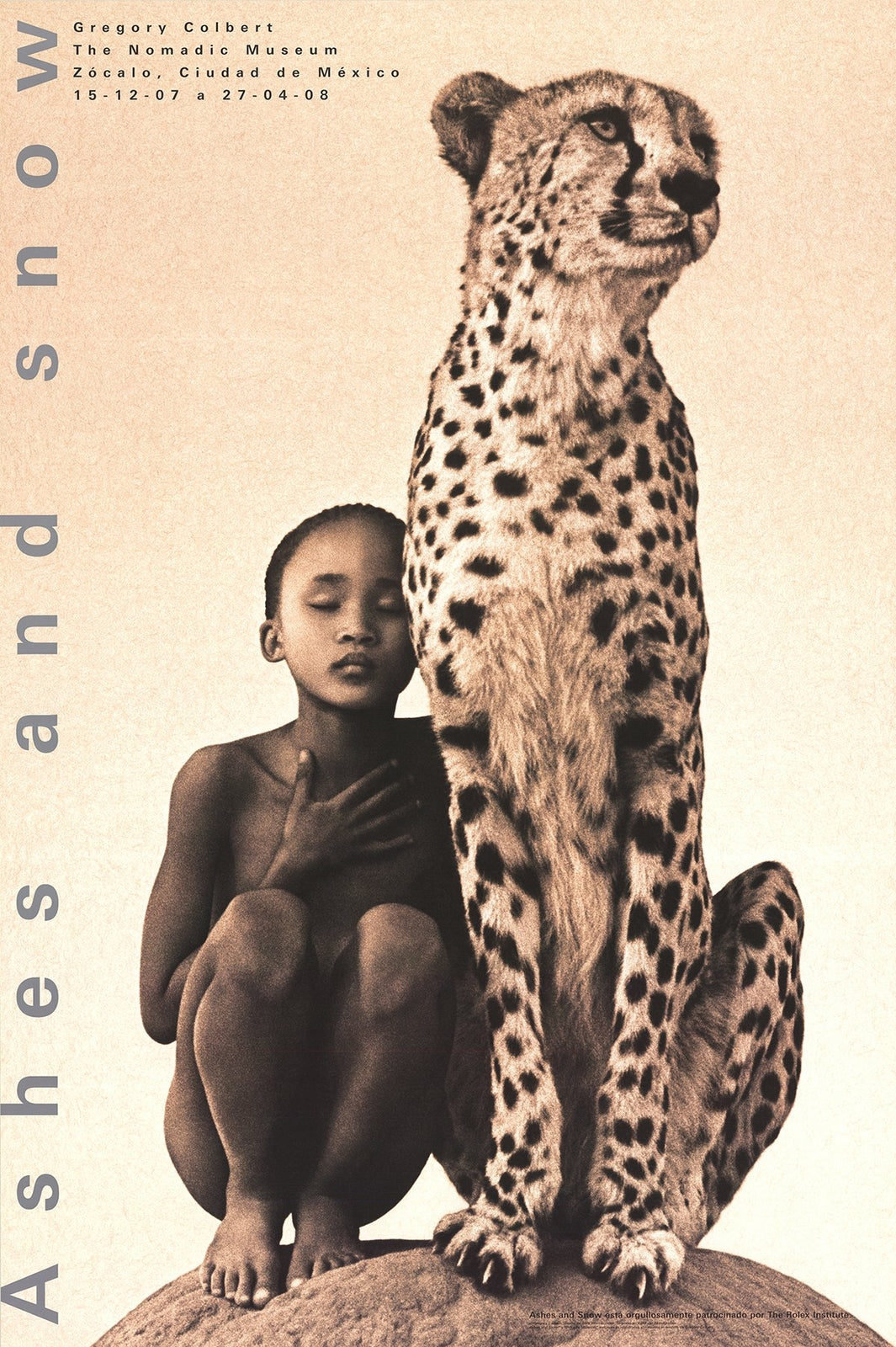 Gregory Colbert Child With Cheetah Mexico City " Poster Photograph