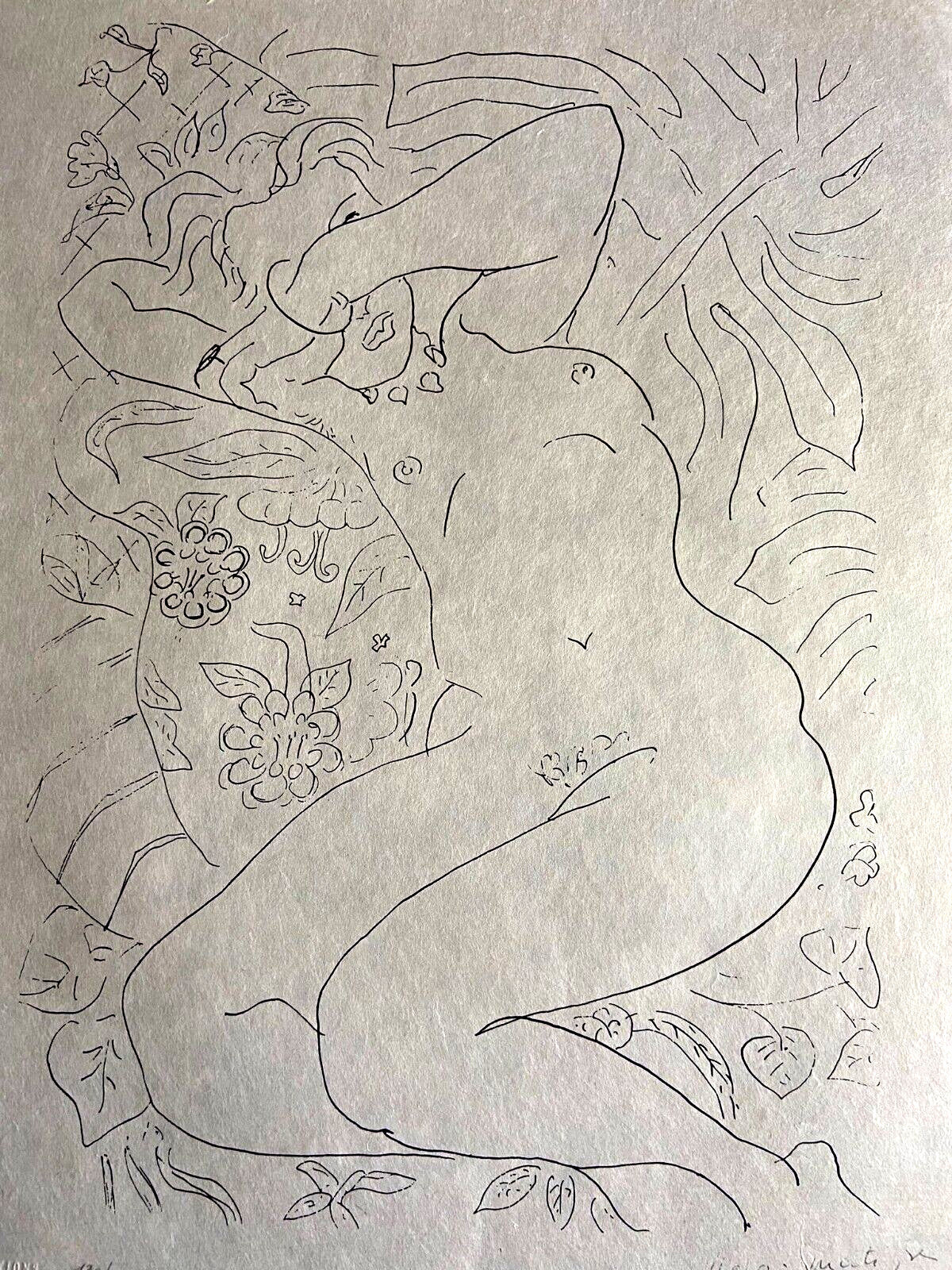 Henri Matisse Lithograph 1960 Coa Contract Signed