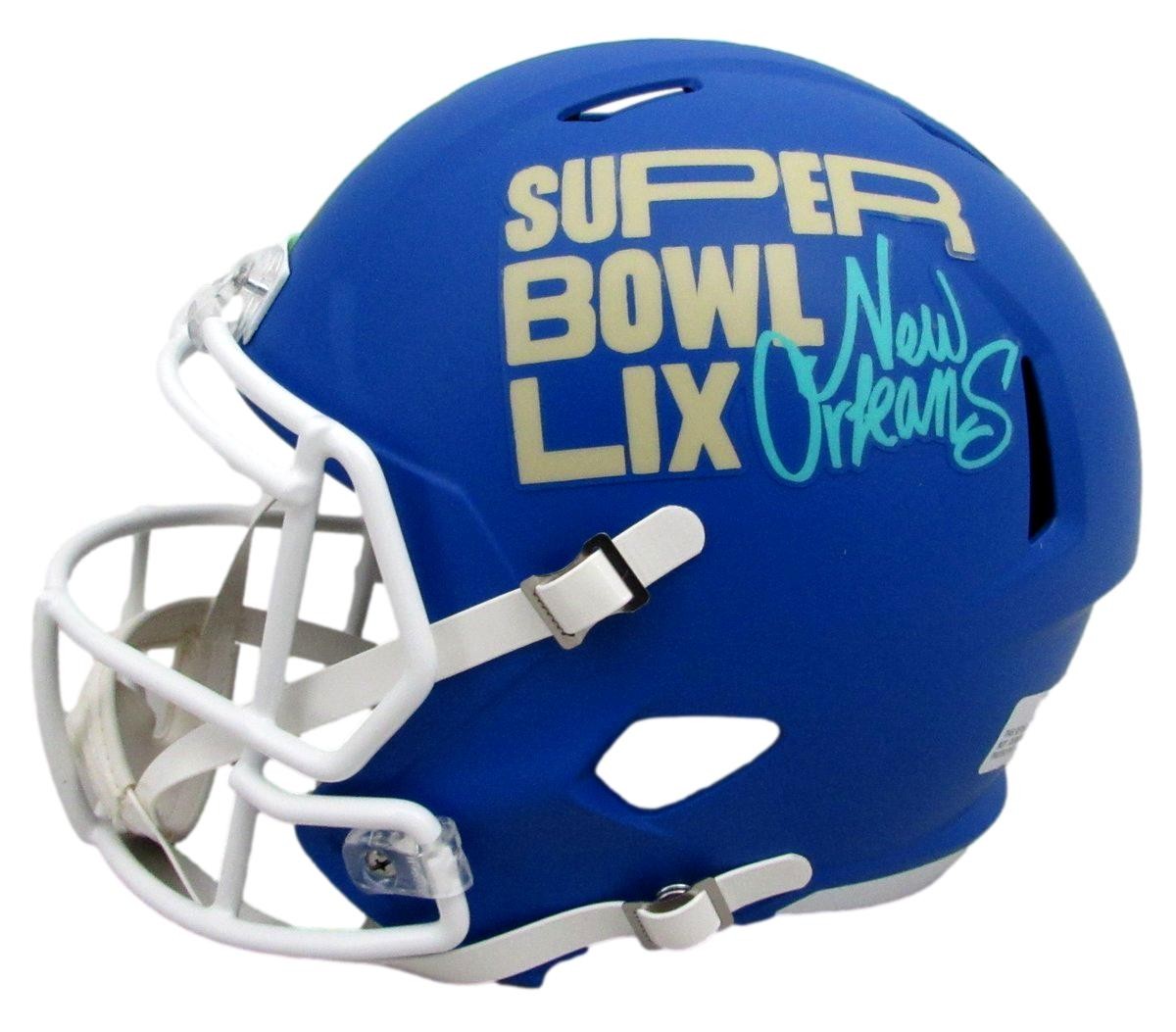 Jordan Mailata Signed Blue Sb Lix Full Size