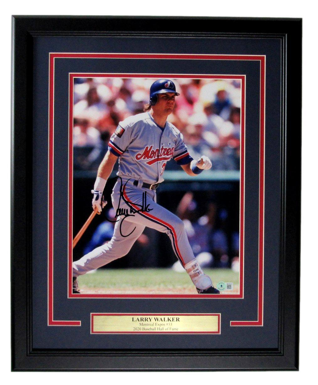 Larry Walker Hof Autographed 11X14 Photo Montreal