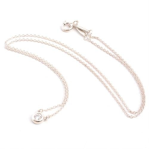 Tiffany & Co. By The Yard Diamond Necklace 0.10Ct Sv925 Silver