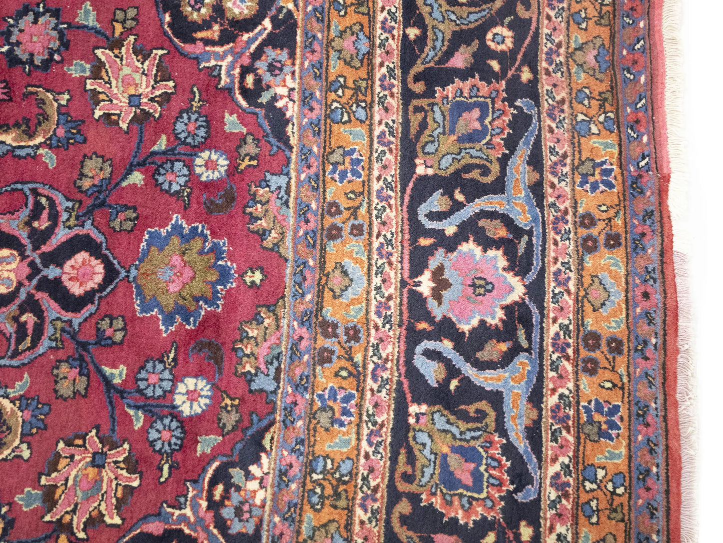 Handmade Traditional Floral Style Signed Rug Wool