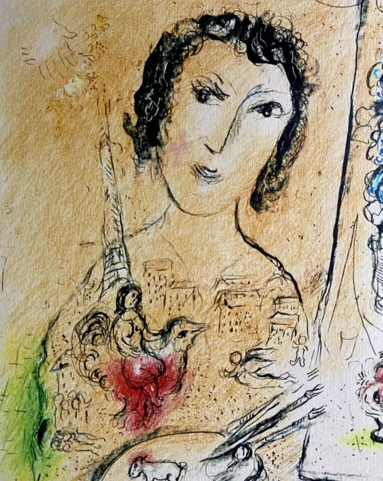Marc Chagall Lithograph "Self