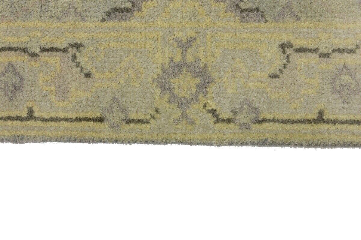 Muted Floral Design Oushak Chobi Runner Rug