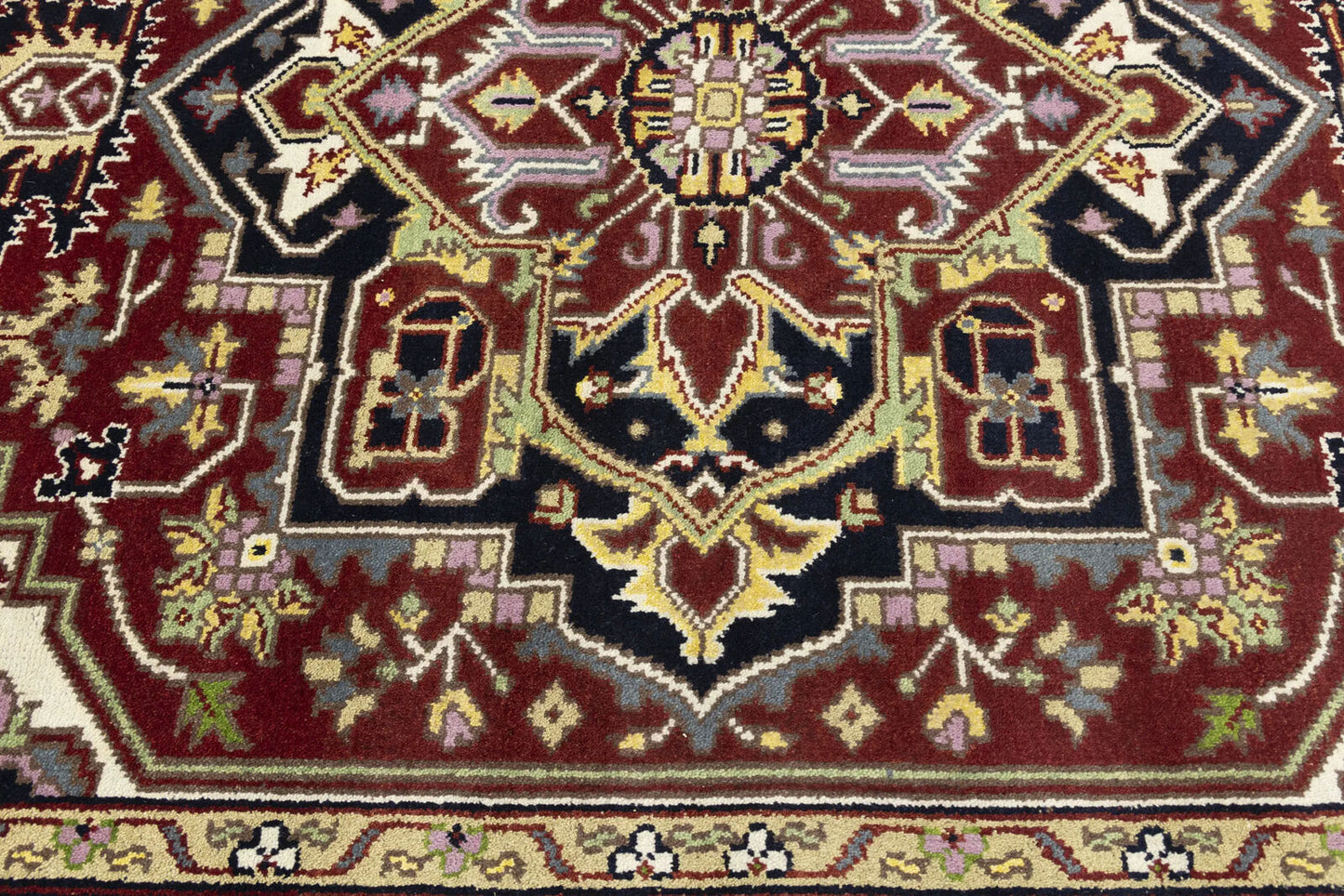 Heriz Serapi Oriental Rug Floral Style Large