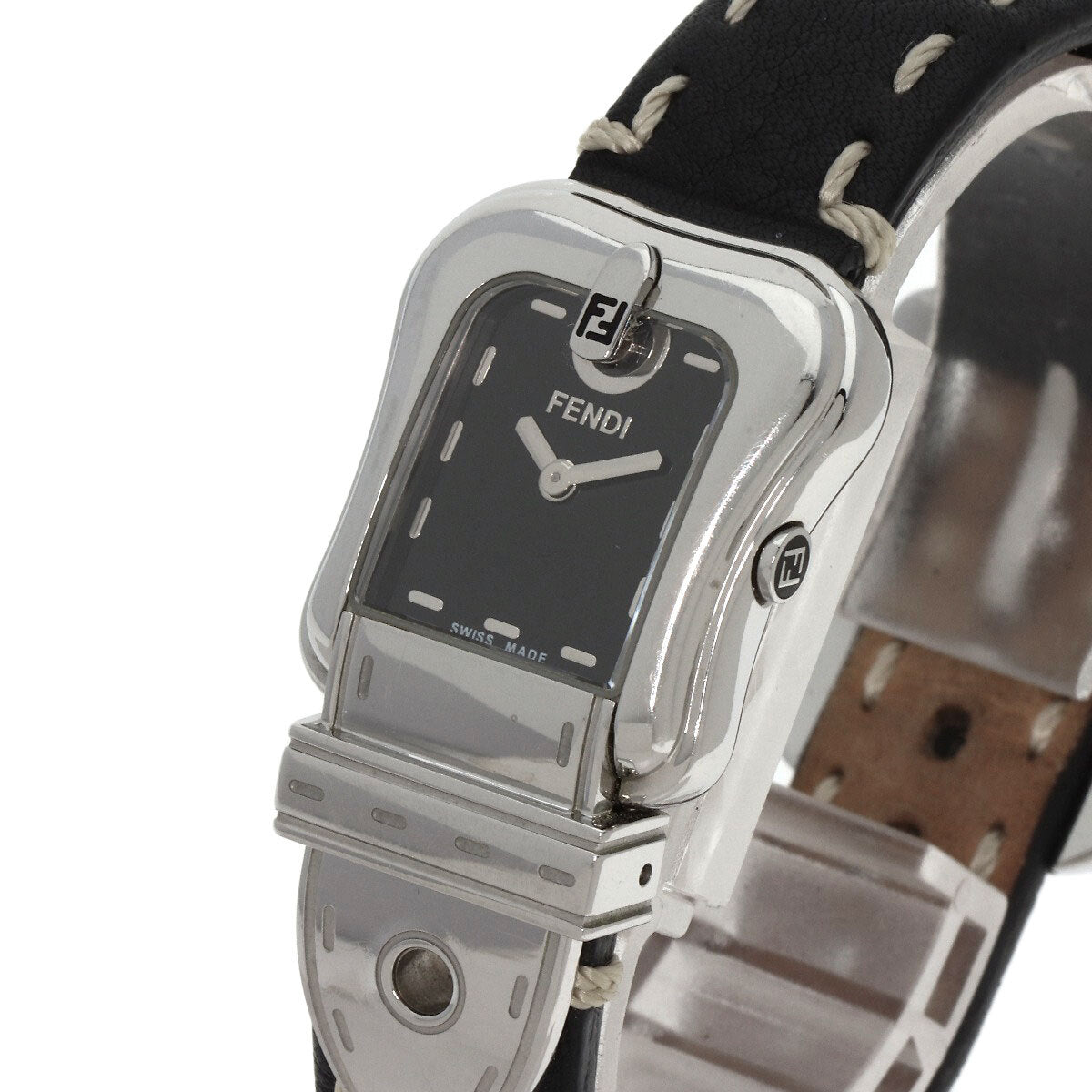 Fendi Beefendi Watches 3800L Stainless Steel/Leather Ladies