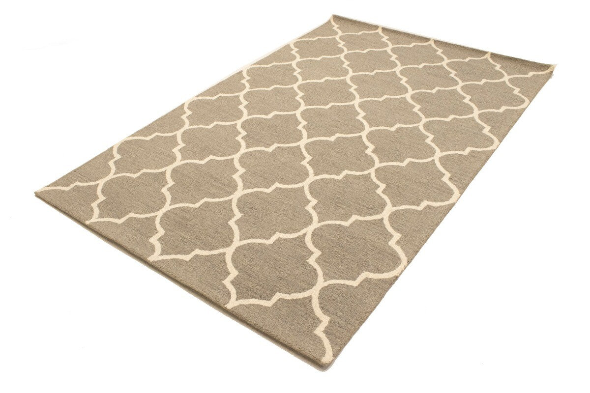 5X8 Ft Hand-Tufted Modern Rug Pastel Brown
