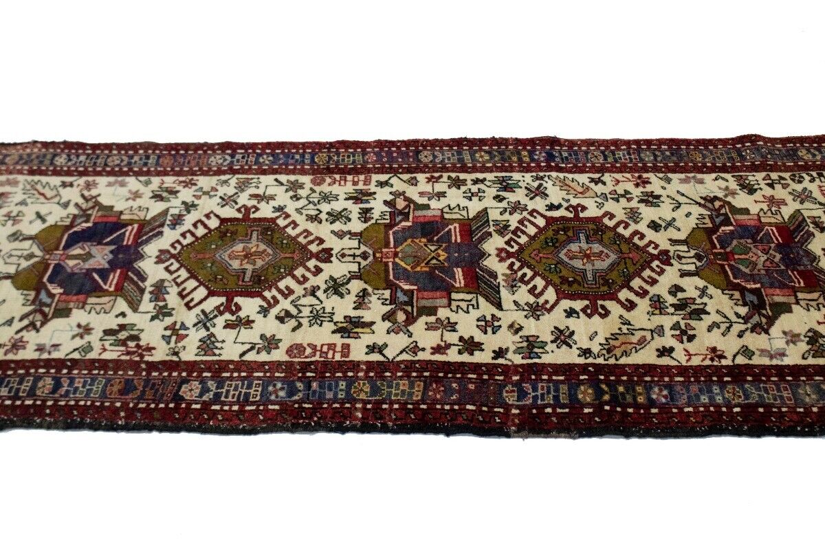 Handmade Geometric Design Oriental Runner Rug