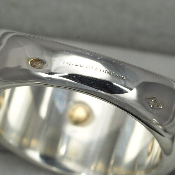 Hermes Ring Clou De Selle Us5.25-5.5 18K 750 Yellow Gold/800 Silver
