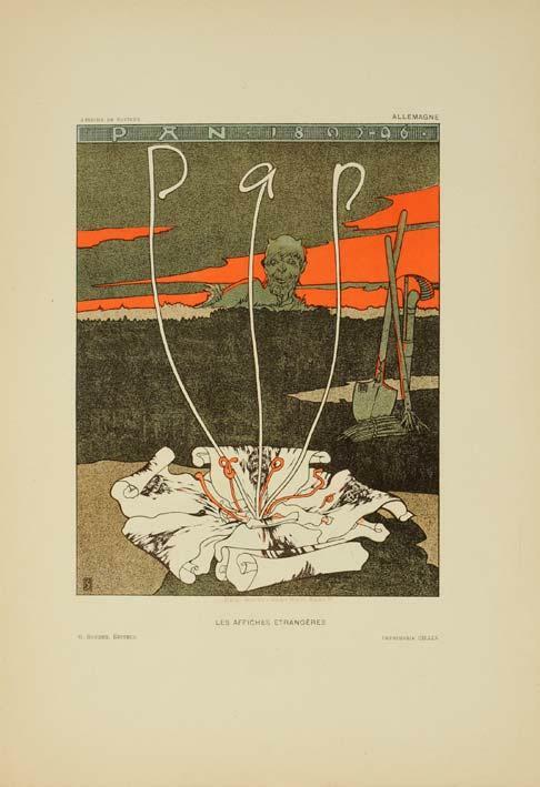 Original Vintage Poster Pan By Sattler For Affiches Etrangeres 1897
