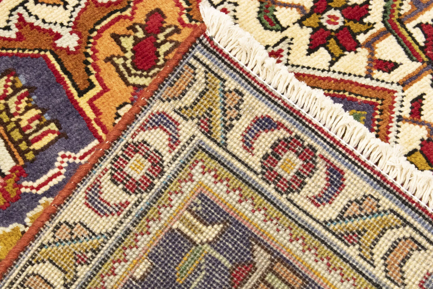 Hand-Knotted Vintage Oriental Rug Red Traditional