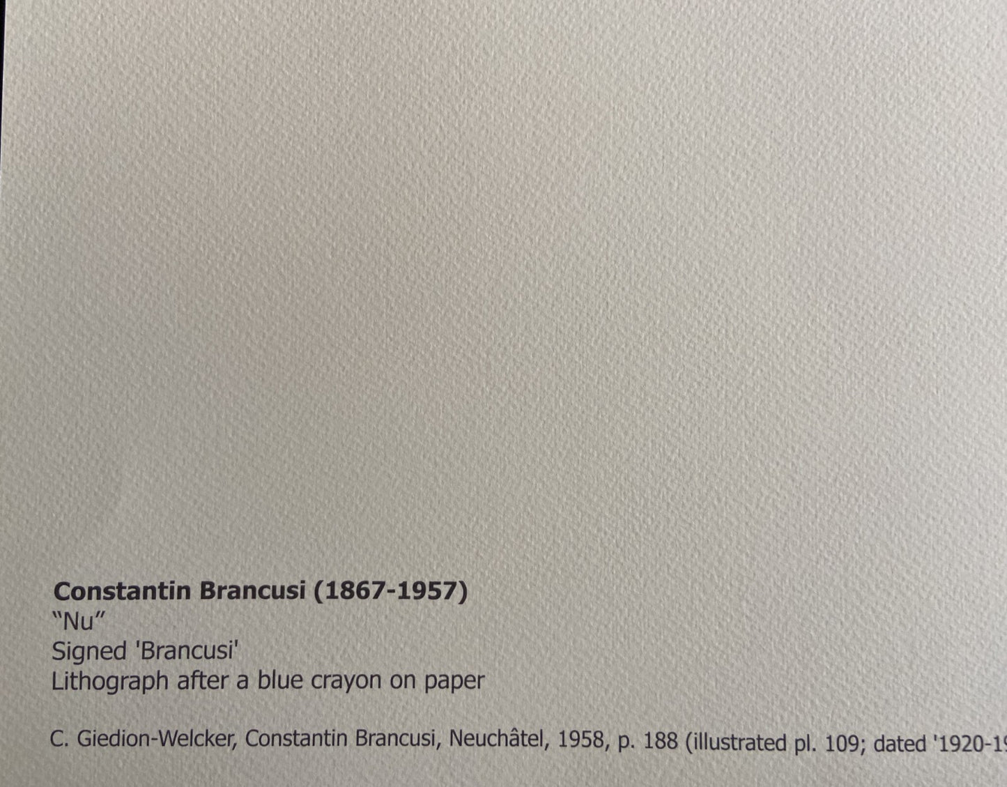 Constantin Brancusi 1958 Signed Lithograph Published Op