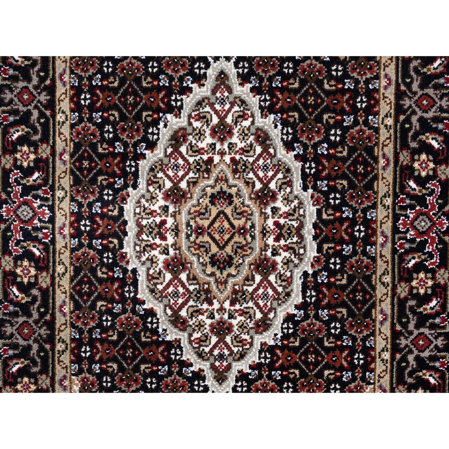 2'7"X11'10" Fish Design Tebraz Mahi Handknotted Wool-Silk Runner Rug